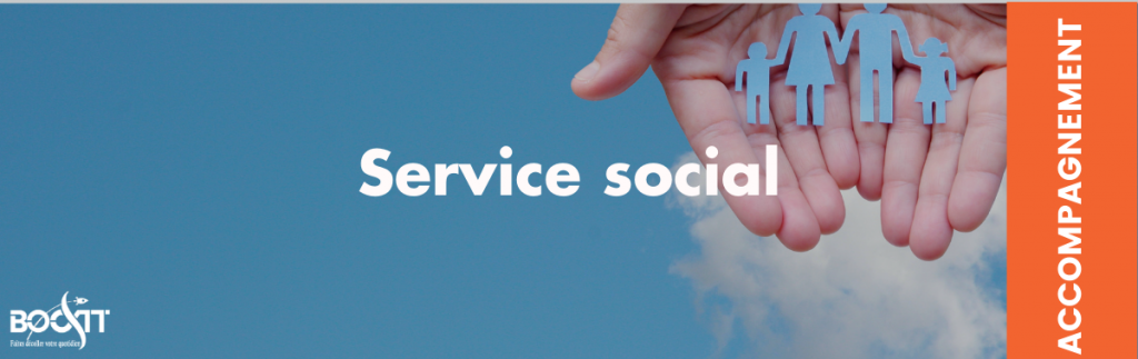Ceci est le bandeau du service accompagnement de boostt se nommant service social